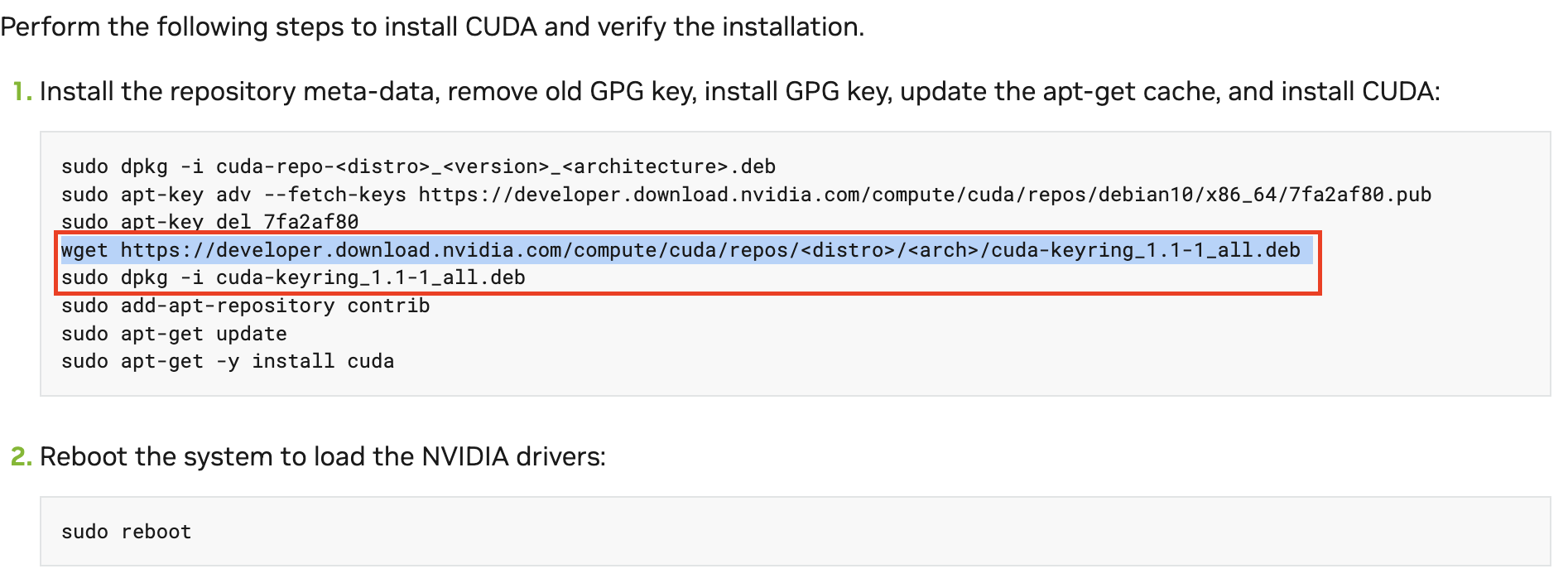 Nvidia driver isntall instructions