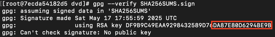 GPG key ID